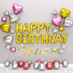 Silvery Happy Birthday Balloon Set - 23pcs