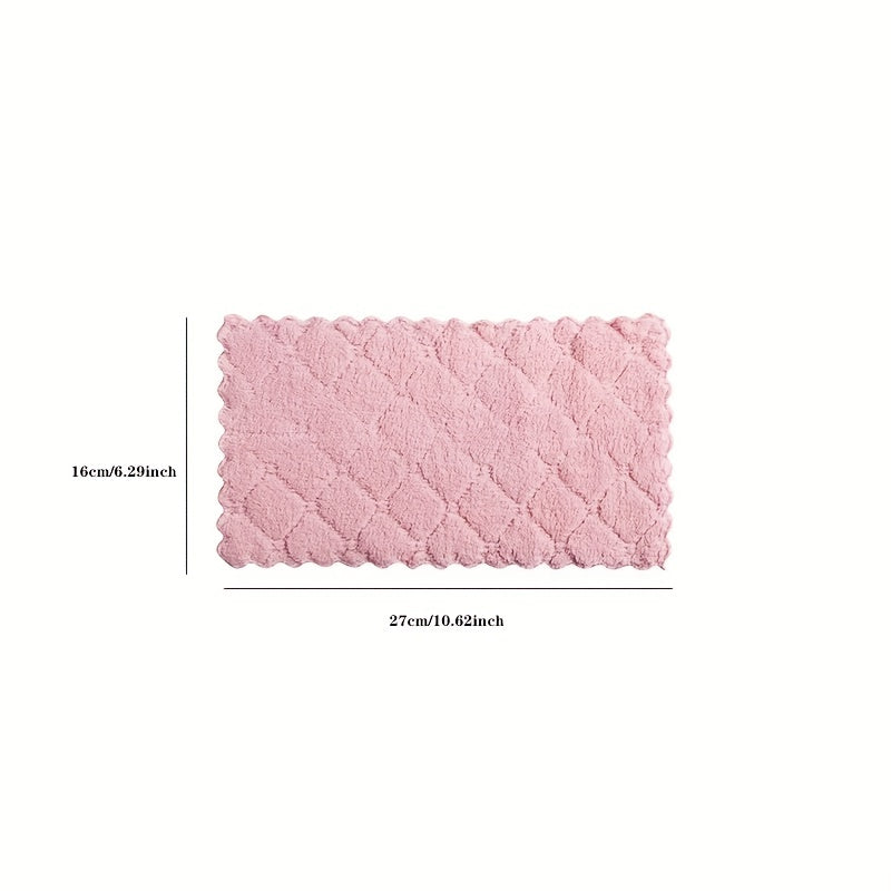 10pcs Microfiber Dish Towels Absorbent Double Sided Oblong Cloths