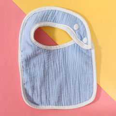 Comfy Baby Bib for 0-3 Year Olds, Stylish Plain with Button Fastening