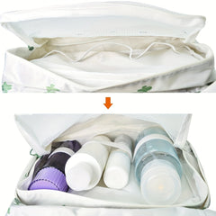 Portable Hanging Hook Cosmetic Bag Nylon Zipper Makeup Pouch