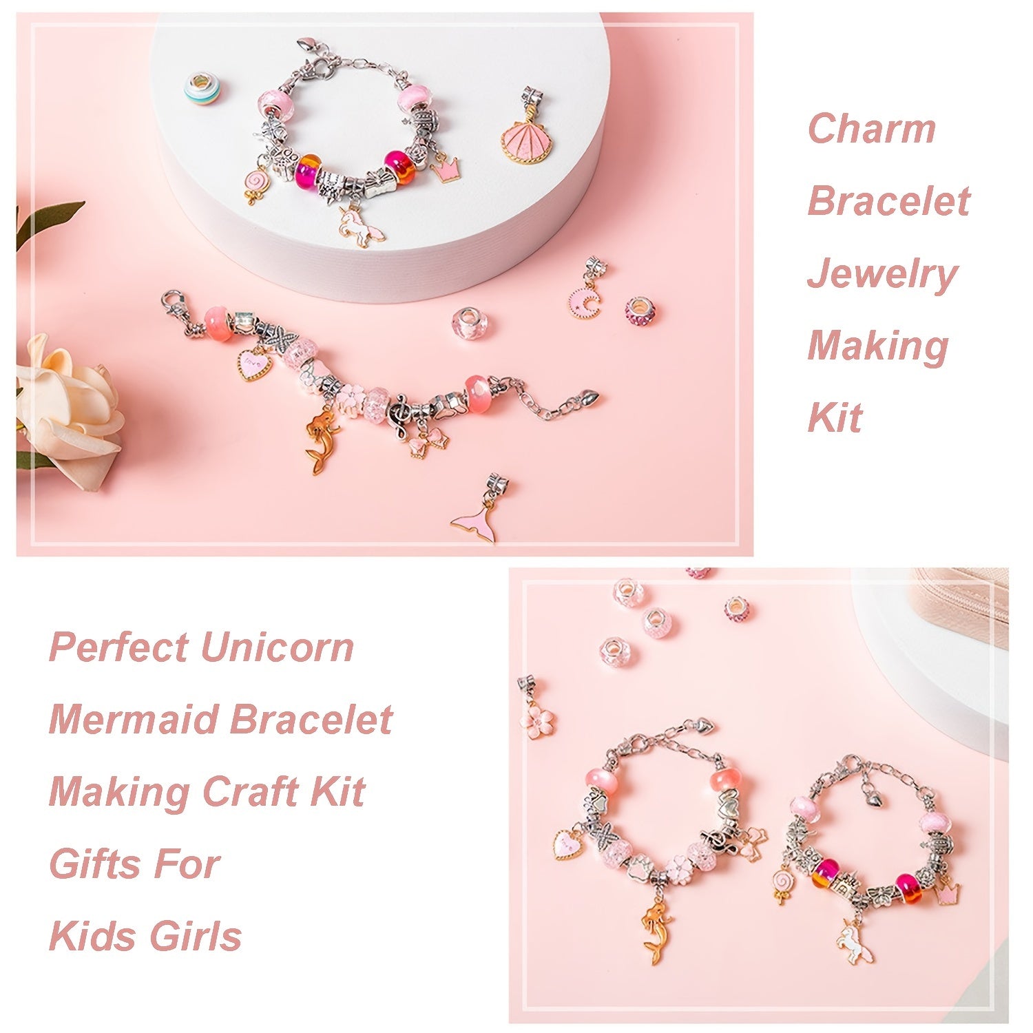 Charm Bracelet Making Kit Jewelry Making Supplies Beads Set