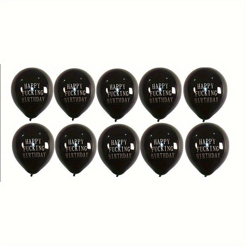 10pcs Birthday Balloons Letters Printed Balloons for Party Decoration