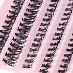 Fluffy and Natural 200 Cluster Fishtail Lashes 8-16mm Eyelashes