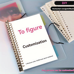 Customized Loose Leaf Notebook Cover 5.51in Waterproof Personalized Hard Cover