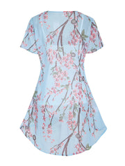 Floral Print Tank Top & Kimono Set Women's Outfits