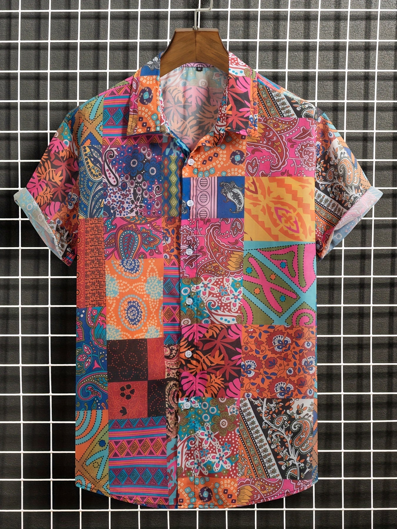 Men's Casual Street Style Short Sleeve Shirt For Summer