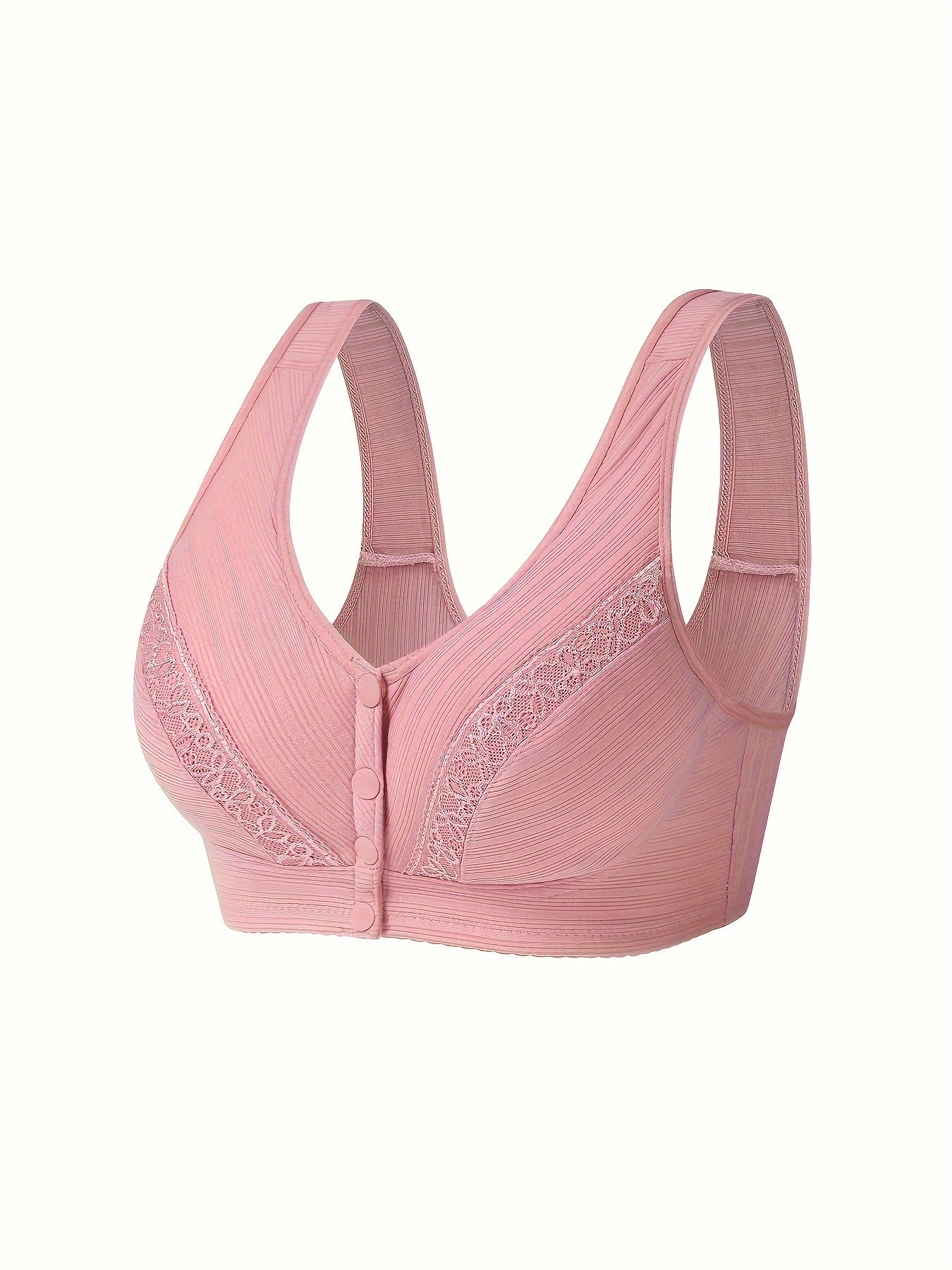 2pcs Front Buckle Wireless Bras Comfy & Breathable Push Up Bra