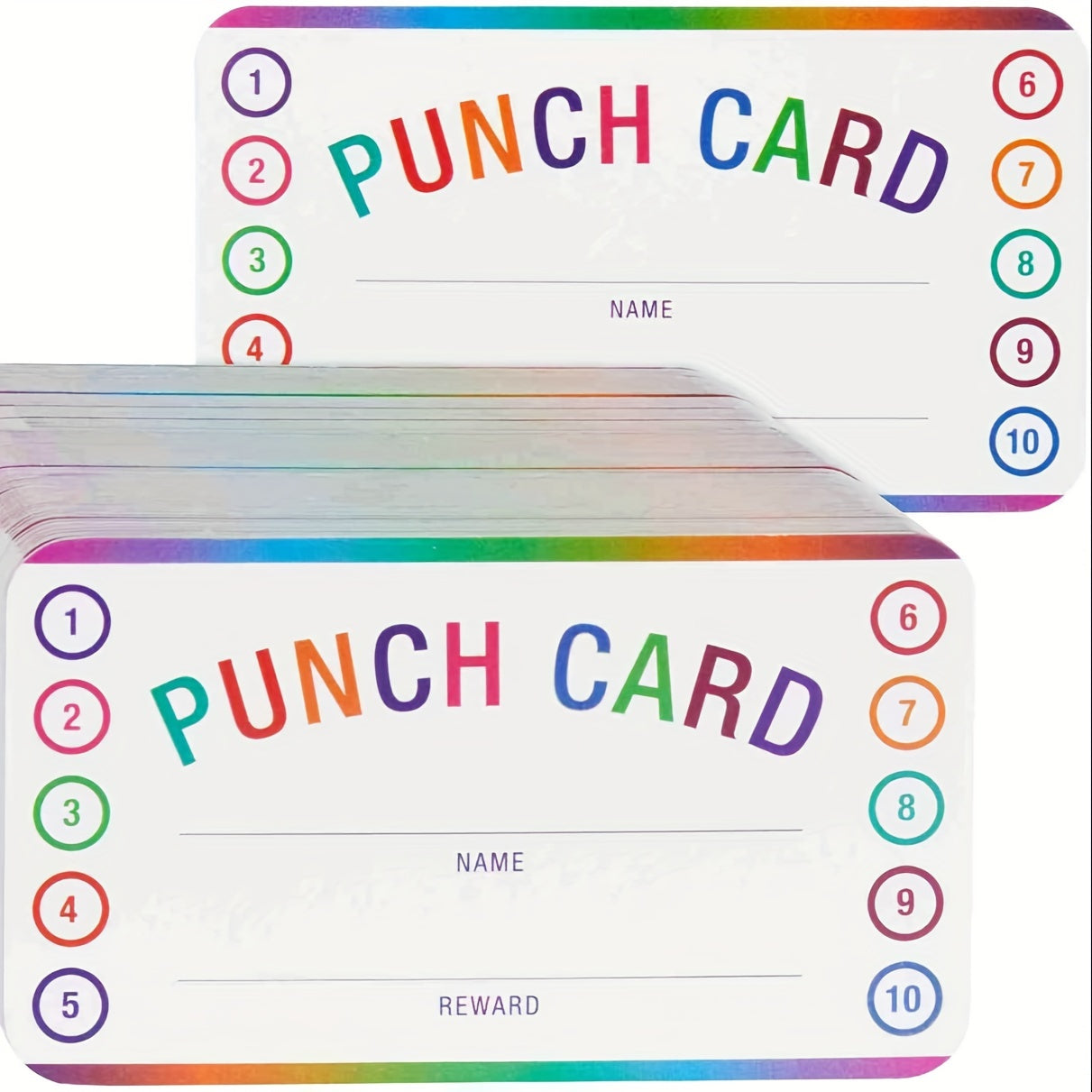 50pcs Punch Cards for Classroom Behavior Rewards & Motivation