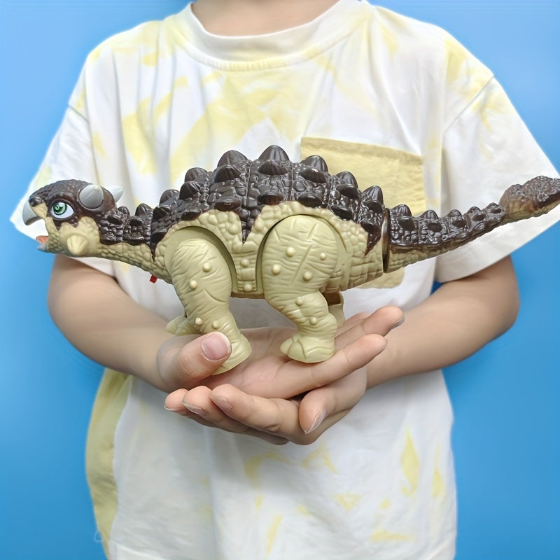 Light-Up Triceratops Dinosaur Toy w/Sound Plastic Figurine