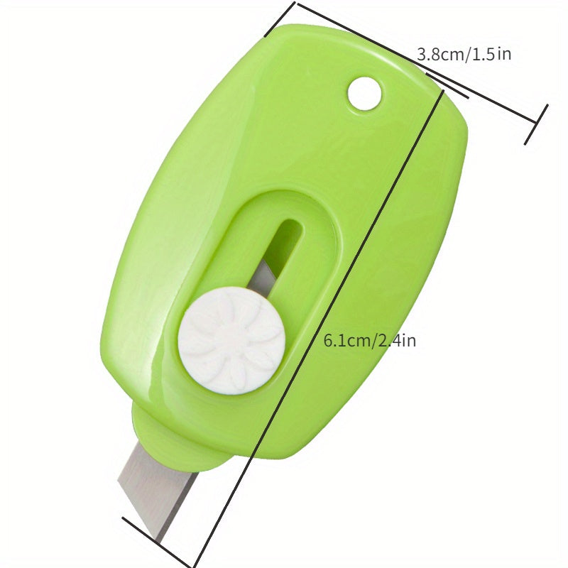 Mini Retractable Colorful Pocket Box Cutter Envelope for Office Home School DIY