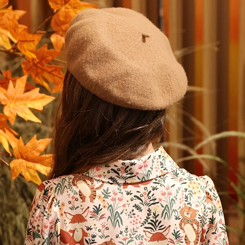 Girls Beret Hat Decorative Hair Accessories For Autumn And Winter