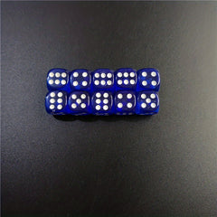 10pcs 12mm Acrylic Dice Set 11 Colors Hex Round Corner Bar KTV Entertainment