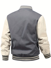 Letter Embroidered Men's Baseball Jacket