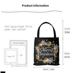 Christmas Series Canvas Bag Lightweight Shoulder Bag Tote Bag Handbag