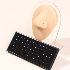 Zircon Inlay Stainless Steel Nose Stud Set
