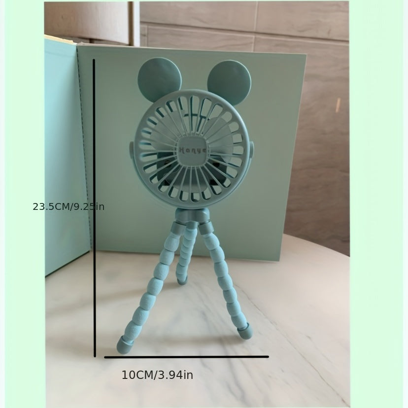 Round Ear Fan USB Rechargeable Portable Mini Fan