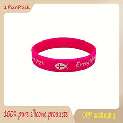 Colorful Blessing Slogan Silicone Bracelet Wrist Band