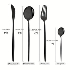 24pcs Stainless Steel Cutlery Set Fork Spoon Tableware Set Dinnerware Set
