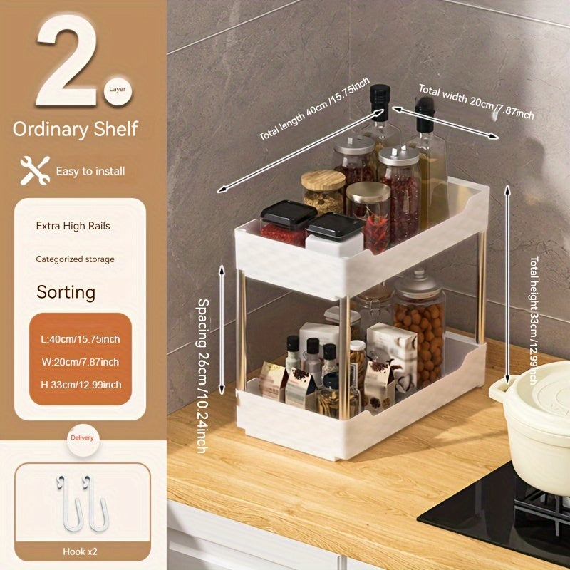 Kitchen Crevice Storage Rack Pull-Out Mobile Cart On Floor Bathroom Storage