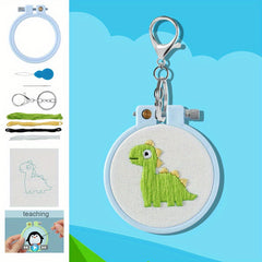 Mini Cross Stitch Embroidery DIY Material Bag Pendant Set