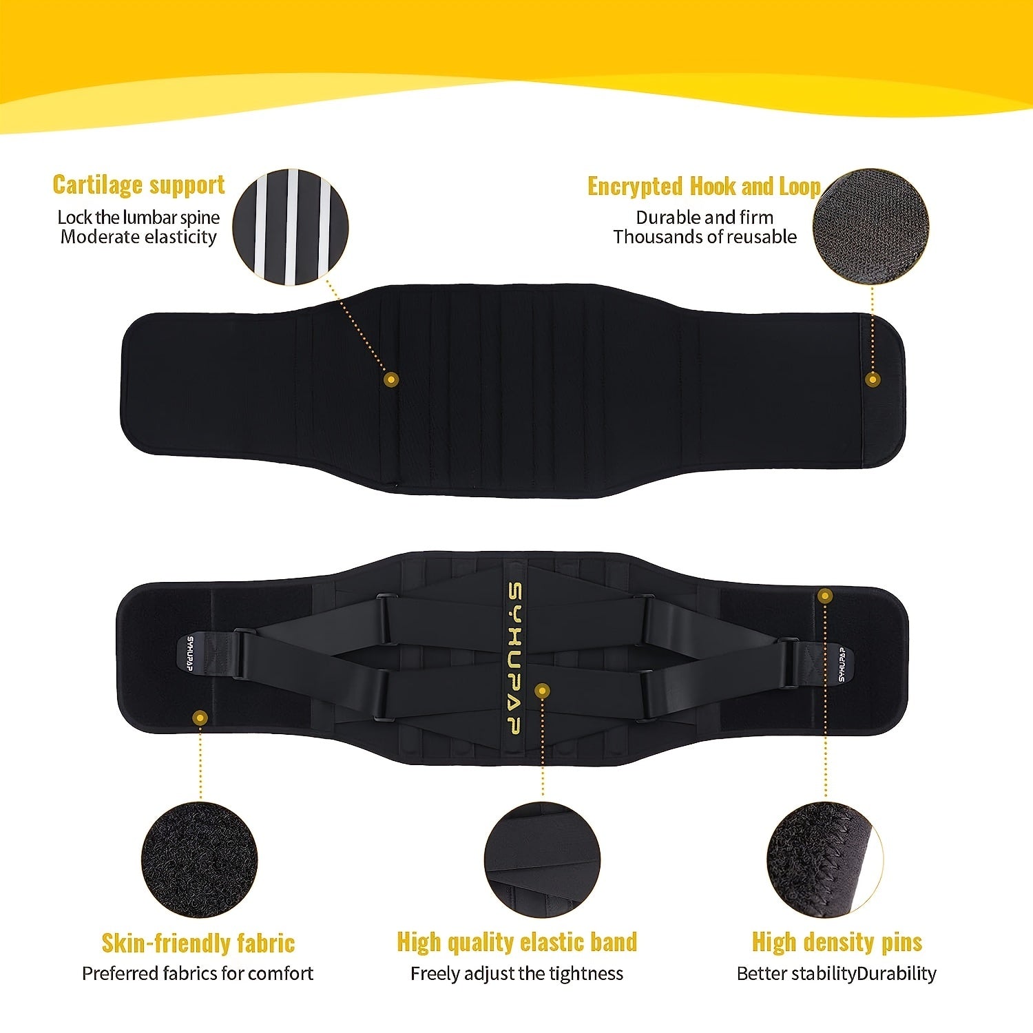 Adjustable Lumbar Support Belt Improve Posture During Lifting Order A Size Up