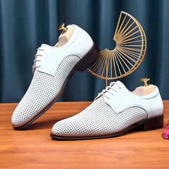 Men's Leather Oxford Derby Shoes For Wedding