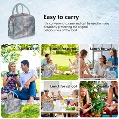 Women Thermal Block Lunch Bag Waterproof Leakproof Cold Storage Lunch Bag
