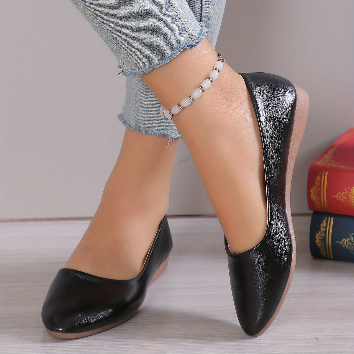 Women's Solid Flat Shoes Slip On Low Point Toe Non slip Shoes