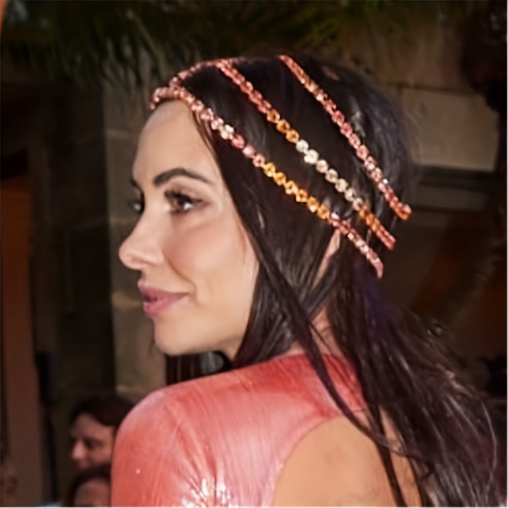 Crystal Layer Head Piece Hair Jewelry Women