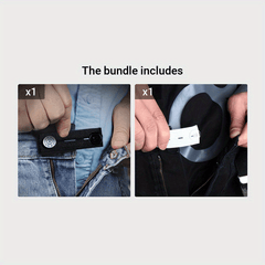 2pc Waist Extension Buckle Pants Adjustable Waist Button Retractable