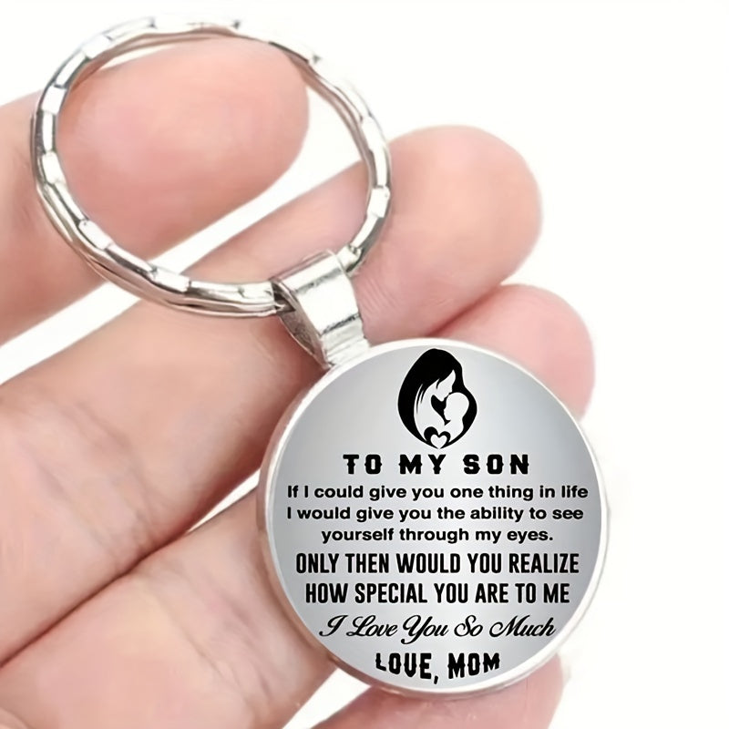 Men Women Keychain Necklace Retro Bag English Buckle Accessories
