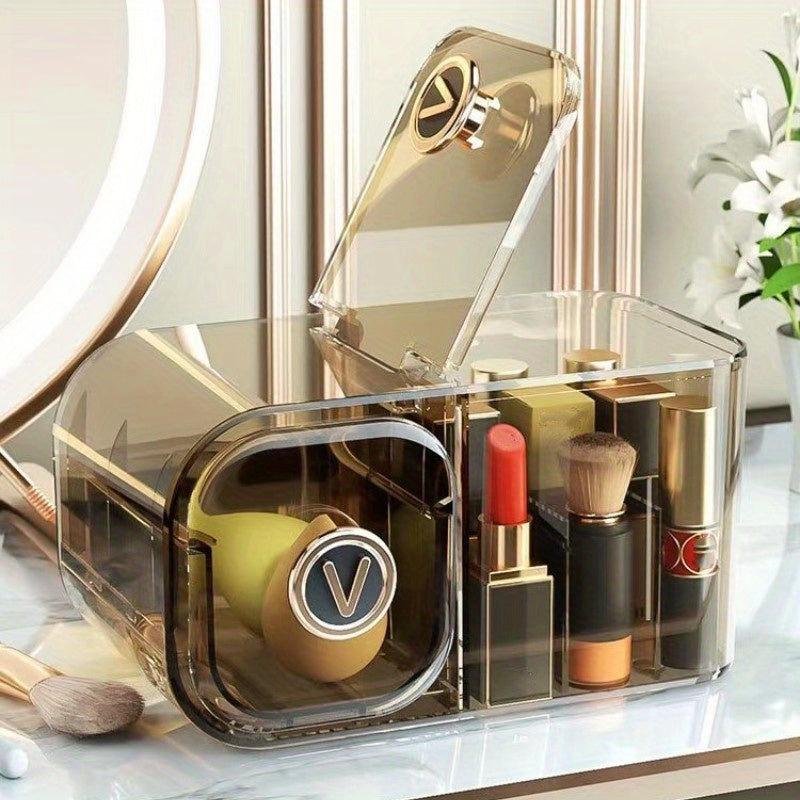 Makeup Sponge Lipstick Holder Organizer With Lid Dustproof