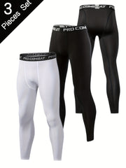 Men's Compression Pants for Running Moisture Wicking Athletic Leggings