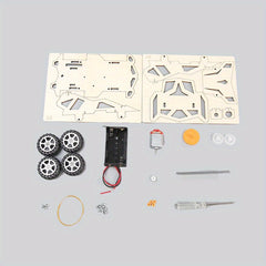 DIY 4WD Racing Car Kit with Plywood Frame