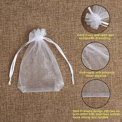 20pcs Drawstring Mesh Bags Wedding Gift Bags for Parties