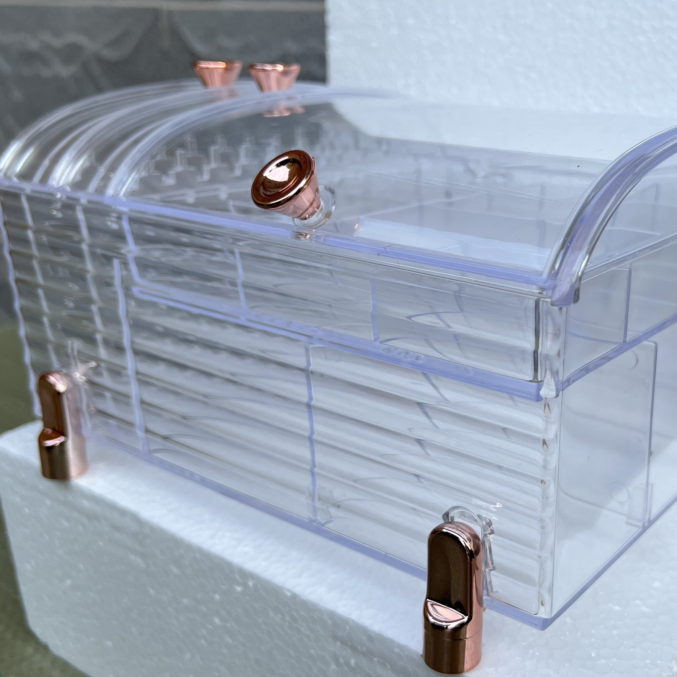 Clear Jewelry Box Case Bracelets Rings Earring Organizer Box