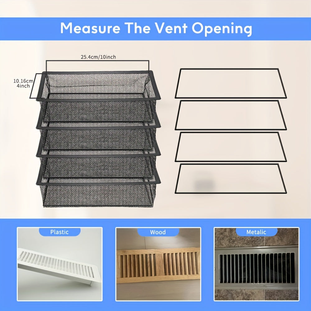 Floor Register Trap Vent Cover Filter Net Air Vent Screen Mesh Covers 10in 30