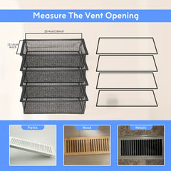Floor Register Trap Vent Cover Filter Net Air Vent Screen Mesh Covers 10in 30