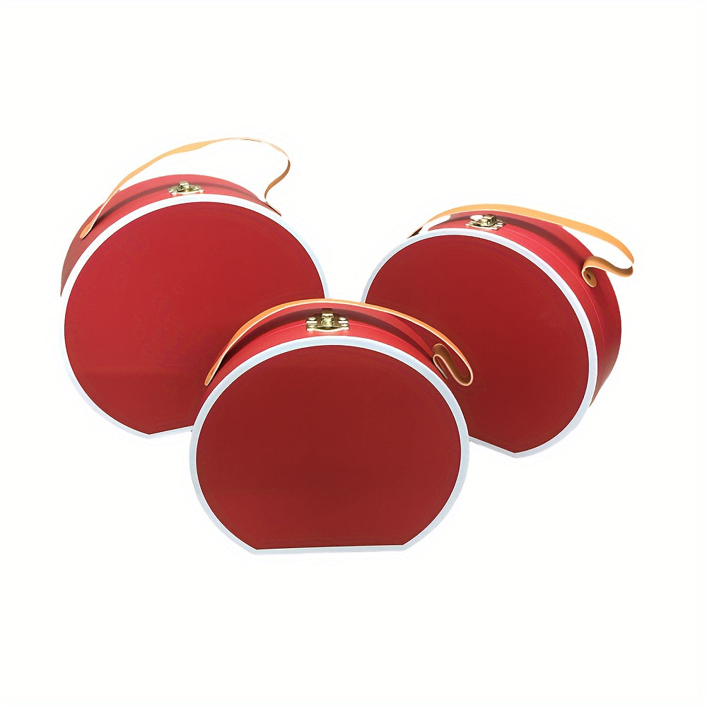 3pcs Oval Shape Gift Wrapping Box Set Wedding Decoration Supplies