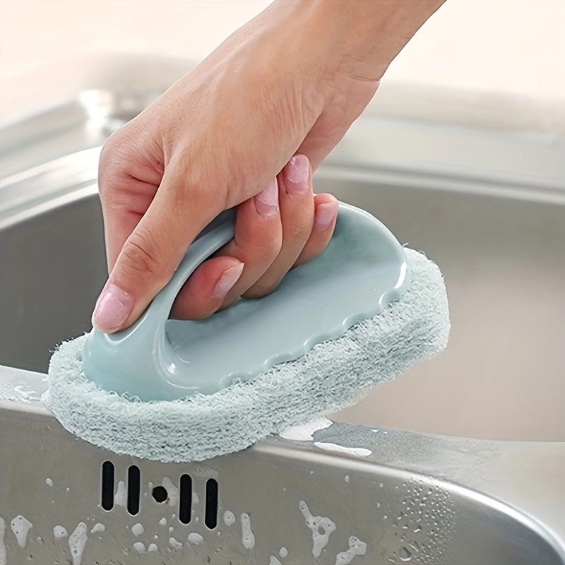 Easy to Use Cleaning Sponge With Handle for Kitchen and Bathroom Cleaning