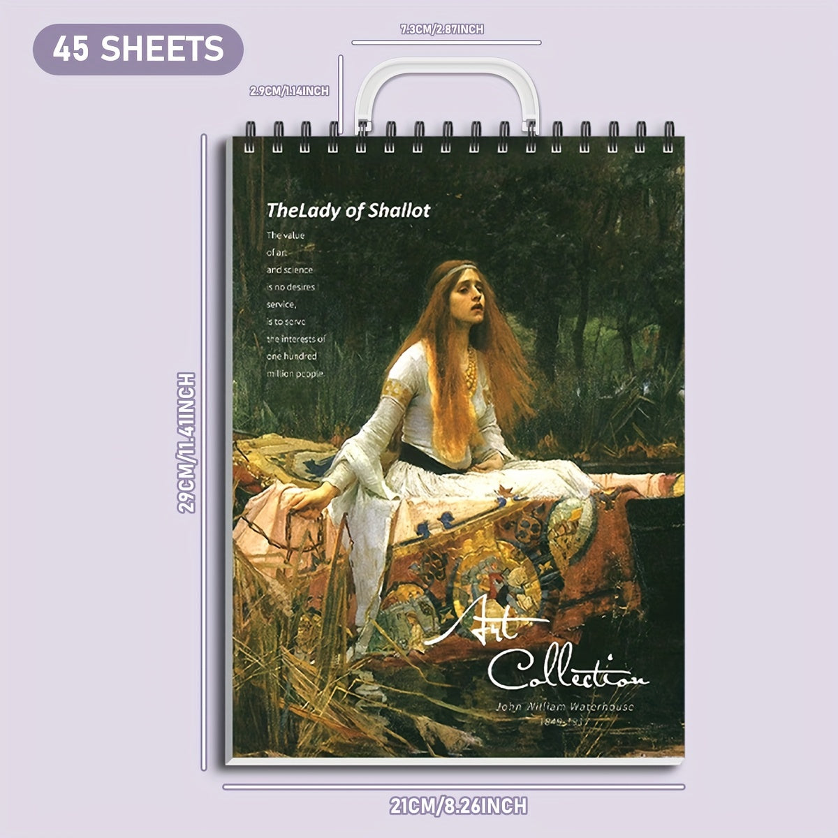 A4 Sketch Book 45 Sheets Artist Sketching Drawing Pad Colored Pencil Charcoal