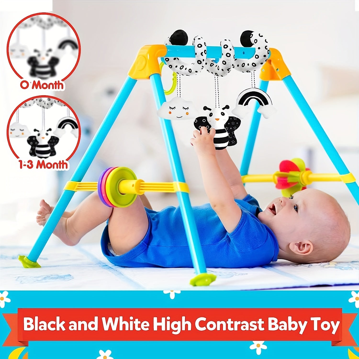 Newborn Spiral Hanging Plush Toy for Stroller, Car Seat, Bed