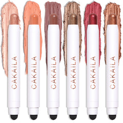 CAKAILA Waterproof Matte Pearly Eyeshadow Stick 6 Pack