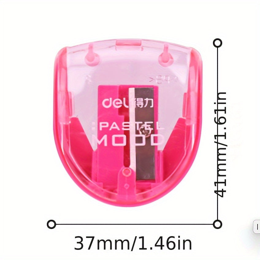 Durable Plastic Pencil Sharpener for School & Office Use with Pencil Holder