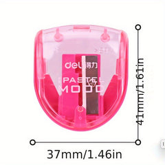 Durable Plastic Pencil Sharpener for School & Office Use with Pencil Holder