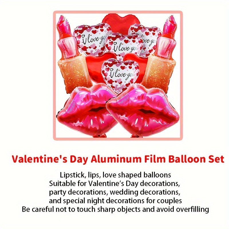 11pcs Warm Lip Lipstick Set Balloon Decoration