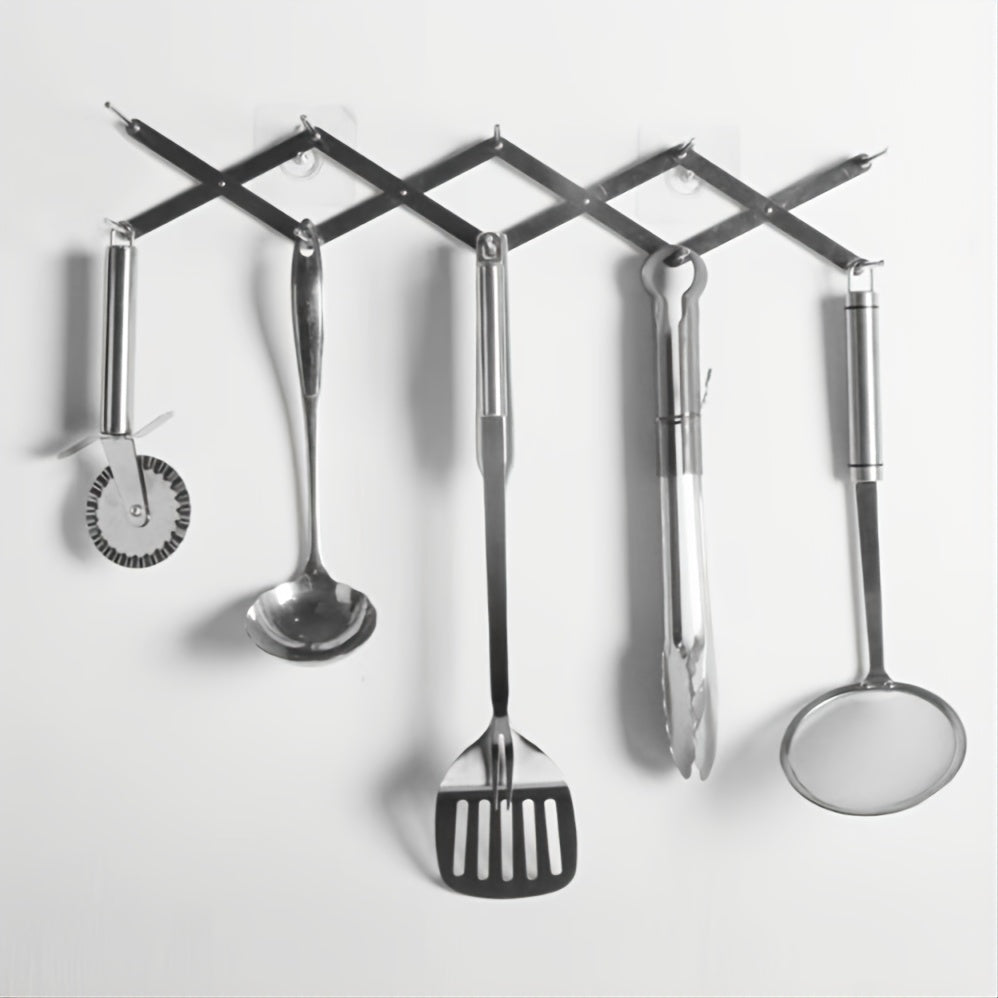 Adjustable Kitchen Pot & Pan Organizer Rack Stainless Steel Storage