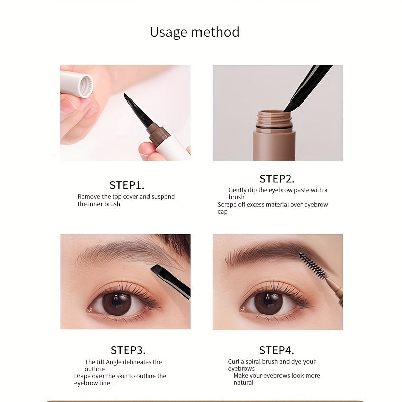 Long Lasting Waterproof Eyebrow Cream Stick with Matching Brush