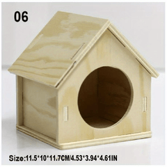 Hamster Wooden House Swing Nest Cage Supplies