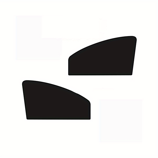 Car Side Window Sunshades Set with Hidden Magnetic Silvery Curtains